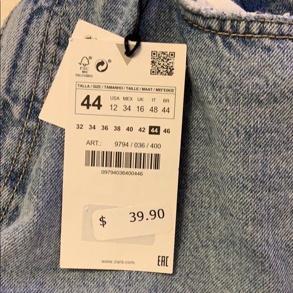 ZARA DISTRESSED MOM JEANS- BRAND NEW - Picture 7 of 7